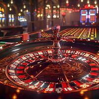 Roulette in a casino, gambling, generative AI, AI generated [IBR124891350]