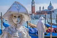 Mysteriously masked woman at carnival in Venice, Italy, Generative AI, AI generated [IBR124891365]
