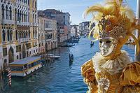 Mysteriously masked woman at carnival in Venice, Italy, Generative AI, AI generated [IBR124891368]