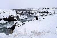 Iceland Akureyri, Geitafoss Waterfall in Fosshall [IBR124897498]