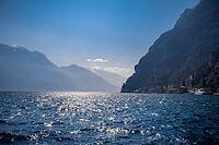 View of Lake Garda from Riva del Garda, Lake Garda, Trentino, Italy [IBR124898926]