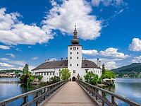 Schloss Orth im Lake Traun, Gmunden, Salzkammergut, Upper Austria, Austria [IBR124899015]