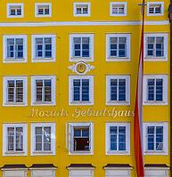 Mozart birthplace in Getreidegasse, city of Salzburg, Austria [IBR124899019]