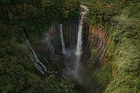 Aerial view of Tumba Sewu Waterfall, Java, Indonesia [IBR124899551]
