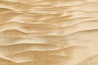 Wind drifts form small waves in sand, abstract pattern, Sortebærdalen Strand, Houvig, North Sea, Denmark [IBR124899878]