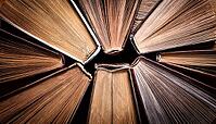 Old books arranged highlighting their historical significance. Neatly arranged representing a collection of wisdom, AI generated [IBR124899888]