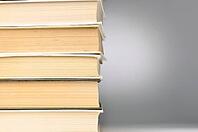 Stack of closed books [IBR124906342]