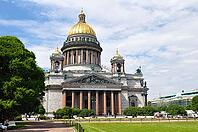 View of saint Isaac cathedral in Saint-Petersburg, Russia [IBR124906387]