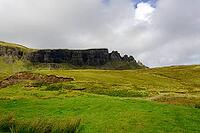 View of the Scottish Highlands, green meadows and cloudy skies in summer 2018 [IBR124915224]