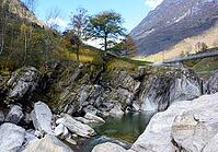 View of a creek surrounded by rocks [IBR124915290]
