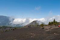 Mountain range with cloud-shrouded peaks [IBR124915304]