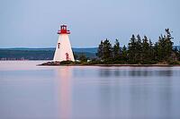Lighthouse on an island in a lake [IBR124915314]