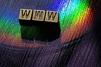WWW word letter on metal cubes. Internet website concept [IBR124920175]
