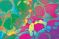 Fluid liquid ink Ebru marbling abstract texture background with swirling paint patterns and motion [IBR124920203]
