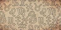 Zodiac Symbols on Vintage Old Paper [IBR124920226]