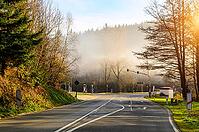 Autumn road at sunny day in Germany [IBR124944077]