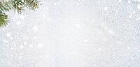 Christmas card or new year background made of glittering snowflakes with fir-tree branches [IBR124944086]