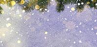 Christmas card or new year snowy glittering background with fir-tree branches [IBR124944097]
