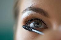 Close-up shot of work of make-up specialist. Low-focus image [IBR124968454]