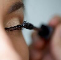 Close-up shot of work of make-up specialist. Low-focus image [IBR124968464]