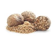 Nutmeg on a white background [IBR124991080]