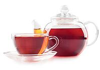 Tea in cup isolated on white background [IBR124991093]