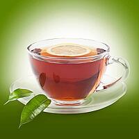 Hot black tea with lemon [IBR124991095]