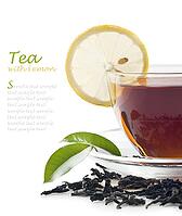 Hot black tea with lemon [IBR124991108]