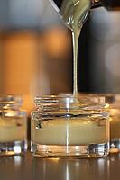 Homemade cream is filled into small jars, Kempen, Viersen district, North Rhine-Westphalia, Germany [IBR125007631]