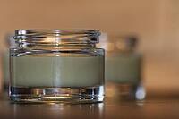 Homemade cream in small jars, Kempen, Viersen District, North Rhine-Westphalia, Germany [IBR125007637]
