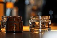 Small glasses for creams, Kempen, Viersen District, North Rhine-Westphalia, Germany [IBR125007652]