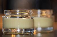Homemade cream in small jars, Kempen, Viersen District, North Rhine-Westphalia, Germany [IBR125007653]