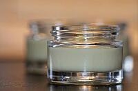 Homemade cream in small jars, Kempen, Viersen District, North Rhine-Westphalia, Germany [IBR125007657]