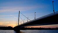 Oberkassel bridge at sunset, Düsseldorf, North Rhine-Westphalia, Germany [IBR125012287]