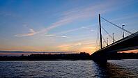 Oberkassel bridge at sunset, Düsseldorf, North Rhine-Westphalia, Germany [IBR125012314]