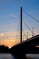 Oberkassel bridge at sunset, Düsseldorf, North Rhine-Westphalia, Germany [IBR125012323]