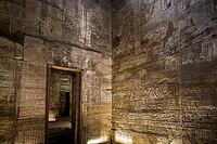 Reliefs and hieroglyphs, Horus temple, Edfu, Upper Egypt, Egypt [IBR125026148]