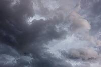 Nature, sky filled with dense storm clouds, Province of Quebec, Canada [IBR125026195]