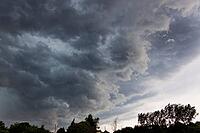 Nature, sky filled with dense storm clouds, Province of Quebec, Canada [IBR125026196]