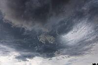 Nature, sky filled with dense storm clouds, Province of Quebec, Canada [IBR125026200]