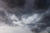 Nature, sky filled with dense storm clouds, Province of Quebec, Canada [IBR125026201]