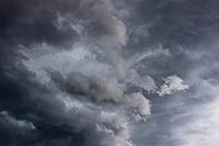 Nature, sky filled with dense storm clouds, Province of Quebec, Canada [IBR125026202]