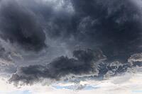 Nature, sky filled with dense storm clouds, Province of Quebec, Canada [IBR125026205]