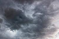 Nature, sky filled with dense storm clouds, Province of Quebec, Canada [IBR125026206]