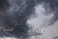 Nature, sky filled with dense storm clouds, Province of Quebec, Canada [IBR125026208]