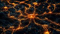 Glowing network of ants that conveys a digital sense of technology, generates AI, AI generated [IBR125026323]