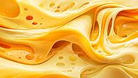 Wavy, soft, creamy yellow images inspired by cheese texture, generated by AI, AI generated [IBR125026336]