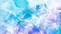 Transparent ice cube cubes in pastel blue and purple tones give the scene a soft and glowing atmosphere, AI generates, AI generated [IBR125026390]