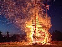 Johannisfeuer, Sonnwendfeuer in Bernried am Starnberger See, Upper Bavaria, Bavaria, Germany [IBR125030433]