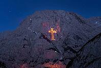 Solstice fire in the mountains near Ehrwald in Tyrol, Austria [IBR125030444]